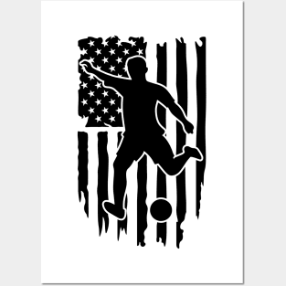 American Flag Soccer Shirt Posters and Art